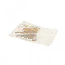 Produkt Dekoracja wisząca na okno metalowe serca, dekoracyjne serca do zawieszenia beżowe/żółte/pomarańczowe wys. 15cm 6 szt.