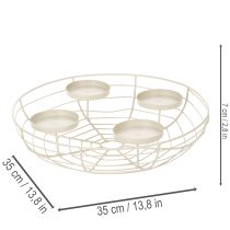 Produkt Okrągły świecznik adwentowy na cztery podgrzewacze lub świece, 35 cm