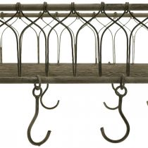 Kwadratowy kosz metalowy z zawieszką na haczyk metalowy 50x30,5x12,5cm