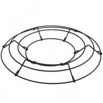 Produkt Metalowy wianek dekoracja stołu czarny wianek druciany Ø30cm W3,5cm