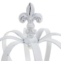Produkt Korona metalowa biała Ø13cm W17,5cm
