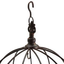 Produkt Metalowa korona do zawieszenia w kolorze rdzawo-brązowym Ø31cm W31cm