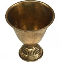 Metalowa miska kielich metalowa dekoracja złoty antyczny wygląd W16cm