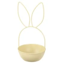 Produkt Koszyk wielkanocny z uszami zająca, dekoracja stołu na Wielkanoc i wiosenne przebudzenie, 34 cm, 1 kpl.