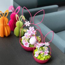 Produkt Doniczka wielkanocna, ozdoba, królik, metalowy koszyczek do użytku wewnątrz i na zewnątrz, 33 cm