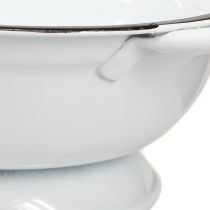 Produkt Metalowa miska dekoracyjna, biało-czarna, Ø16,5 cm, wys. 6,5 cm, 4 sztuki