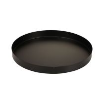Produkt Taca metalowa okrągła podstawka na świece czarna Ø20cm W2,5cm 2szt