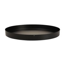 Produkt Taca metalowa okrągła podstawka na świece czarna Ø20cm W2,5cm 2szt