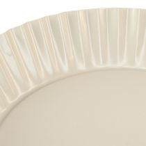 Produkt Metalowa płytka dekoracyjna w kolorze szarym retro z podstawą metalową Ø24cm 2szt.