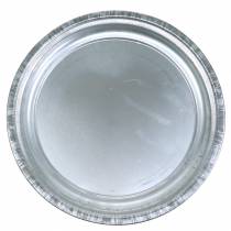 Produkt Talerz dekoracyjny metalowy srebrny błyszczący Ø36cm W3cm