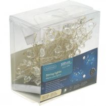 Produkt Klasterowy łańcuch świetlny LED kryty timer upadkowy ciepły biały 1,2 m