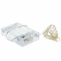 Produkt Lekki łańcuch Przewód świetlny LED z bateriami ciepła biel 100 1,59m