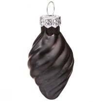 Produkt Mini bombki choinkowe cebula szklana czarna Ø3cm 9 szt
