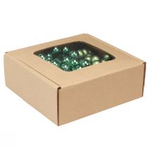 Produkt Mini bombki choinkowe szklane na drucie zielone Ø1,5cm 140 szt