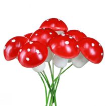Produkt Mini muchomory na drucie czerwone białe grzyby ozdobne Ø2cm 48 szt