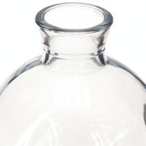 Produkt Miniaturowe szklane wazony Bulbous Blue Tinted Ø7.5cm H9cm 6 szt