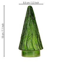 Produkt Mini choinka szklana LED Czerwono-Zielono-Brązowa 18cm 3szt