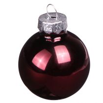 Produkt Mini bombki szklane na Boże Narodzenie w Jagodzie Ø3cm 22 szt
