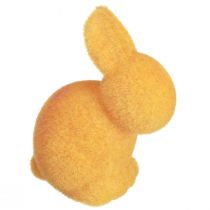 Produkt Miniaturowe króliczki wielkanocne, kolorowe, flokowane, różne kolory, wysokość 6 cm, 12 sztuk