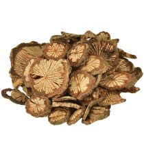 Produkt Miniaturowe drewniane krążki dekoracyjne z orzechów betelowych z usłojeniem 1-4,5 cm 300 g
