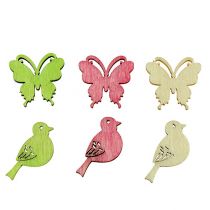Produkt Mini drewniana dekoracja na żwirek 2cm pastelowa asst. 144 szt