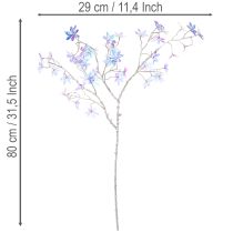 Produkt Sztuczna gałązka kwitnąca z mieniącymi się kwiatami, 80 cm