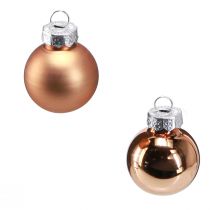 Produkt Mini bombki choinkowe szklane w kolorze złotym Ø2,5cm 22 szt