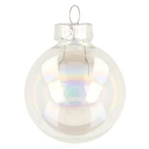 Produkt Mini bombki choinkowe szklane opalizujące przezroczyste 4 cm 24 szt.