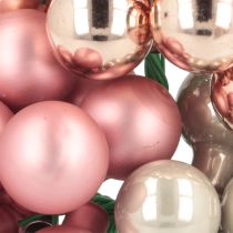 Produkt Mini bombki szklane lustrzane jagody różowo-kremowe Ø20mm 140 szt.