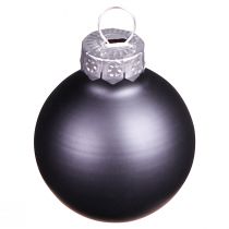 Produkt Mini bombki świąteczne antracytowe kulki szklane Ø3cm 22 szt