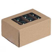 Produkt Mini bombki świąteczne szklane zielone emaliowane Ø3cm 22 szt