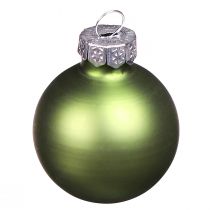 Produkt Mini bombki szklane jasnozielone mix Ø3cm 22 szt