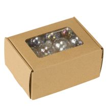 Produkt Mini bombki szklane opalizujące przezroczyste 3 cm 22 sztuki