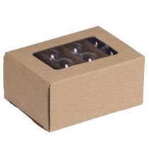 Produkt Mini bombki świąteczne szklane retro przezroczyste Ø3cm 22 szt