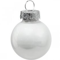 Produkt Mini bombki choinkowe szklane białe błyszczące/matowe Ø2,5cm 22 szt.