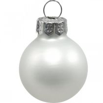 Produkt Mini bombki świąteczne szklane biały połysk/mat Ø2,5cm 24 szt