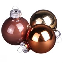 Produkt Mini bombki złotobrązowe mix szkła Ø3,5cm 22 szt