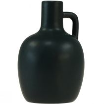 Produkt Mini wazon ceramiczny matowy czarny z uchwytem Ø9cm W14,5cm
