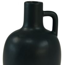Produkt Mini wazon ceramiczny matowy czarny z uchwytem Ø9cm W14,5cm