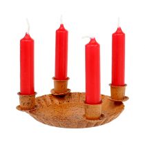 Mini misa z 4 świecznikami na drzewka Ø10cm Brązowy