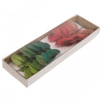 Produkt Mini motyl na drucie czerwony, zielony 6,5cm 12 szt