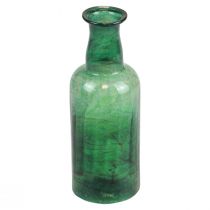 Produkt Mini wazon Wazon ze szklanej butelki Wazon na kwiaty zielony Ø6cm W17cm