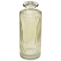 Produkt Mini wazony szklane z rowkami wazon retro zielony Ø5cm 4szt