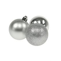 Produkt Mini bombka świąteczna srebrna Ø3cm 14 szt