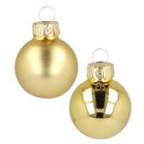 Produkt Mini bombki świąteczne szklane złote Ø2,5cm 24 szt