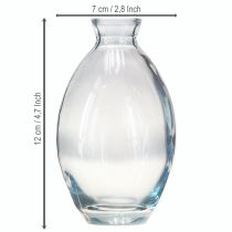Produkt Mini wazony dekoracyjne wazony cebulkowe szkło barwione na niebiesko wys. 12cm 6 szt