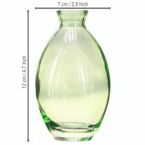 Produkt Mini wazony szklane wazony szklane w kształcie bańki zielone przyciemniane H12cm 6 szt