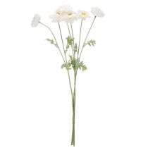 Produkt Mak sztuczny, biały, długa łodyga, 78cm, 3 sztuki