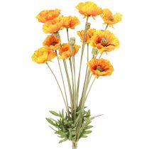 Produkt Bukiet kwiatów sztucznych Mak dekoracja pomarańczowy 78cm 6szt