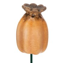 Produkt Palik ogrodowy w kształcie strąka z nasionami maku - dekoracyjny element do dekoracji ogrodu i projektów DIY - 41 cm, 4 sztuki